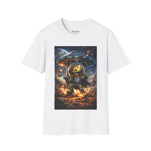 Alien Bitcoin T-Shirt — Crypto Space Design
